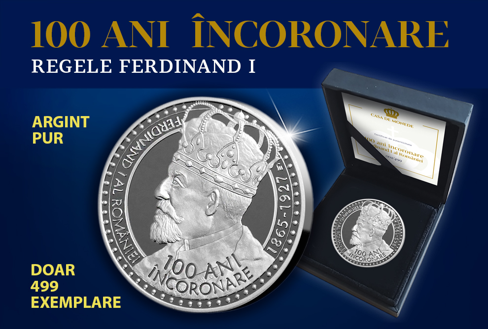 RM1107AG - 100 ani încoronare - Ferdinand I al României - 20g AG Proof