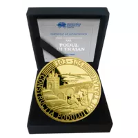 Podul lui Traian - Piesă comemorativă XXL înnobilată cu aur pur