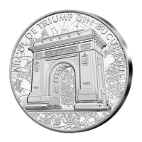 Arcul de Triumf - Piesă exclusivă cu relief înalt de 1 oz argint